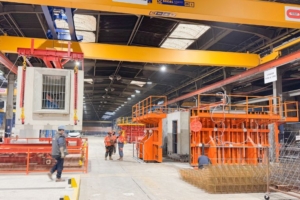 Cellule réalisée sur le site de Crépy-en-Valois de Bouygues à l’aide des moules de MCB. [©Moules Concept Béton]