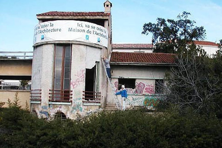 Chantier de la réhabilitation de la villa Romée, future « Maison de l’Architecture », 2002 [©Maison de l’Architecture]