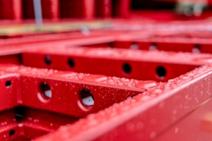 Panneau coffrant recouvert du nouveau revêtement de protection PeriSkin. [©Peri]