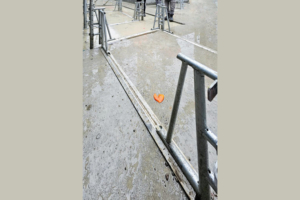 Les cadres-étais Multibloc de Retotub possèdent une faible emprise au sol pour faciliter l’accès à l’intérieur du cadre-étais. [©Retotub]