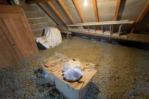 La photographie du 1er prix catégorie générale revient à Christopher Chesnay. Elle montre une isolation en plancher de comble sans préparation. [©Christopher Chesnay