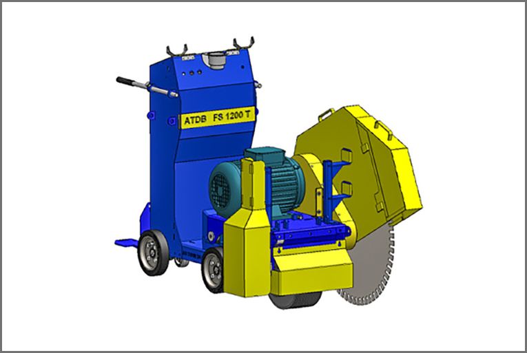 La FS1200T d’ATDB permet de scier des dallages béton jusqu’à 540 mm d’épaisseur. [©Au Tour Du Béton]