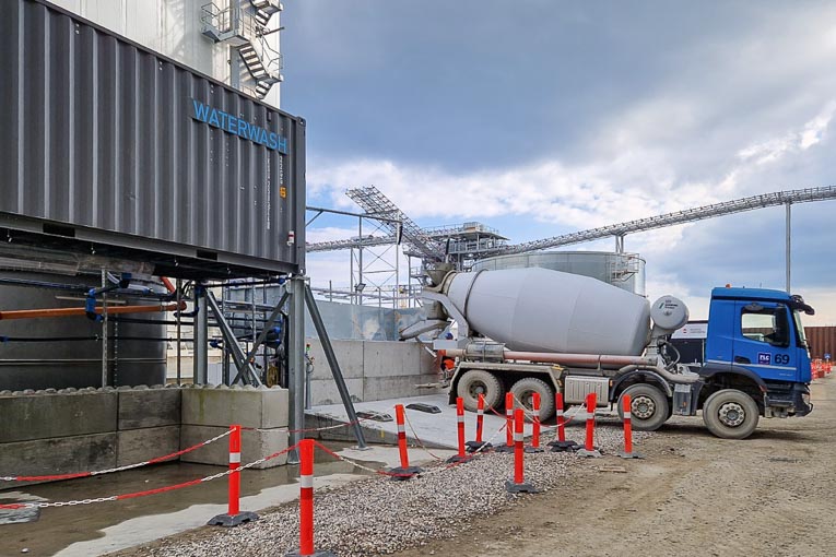 Avec le WaterWash et le BetonWash, Simem présente une gamme de recyclage complet.  [©Simem]