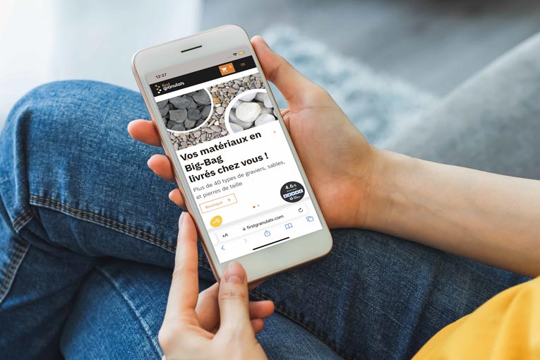 Le Groupe Pigeon présente FirstGranulats, une plate-forme de vente en ligne de graviers, sables et pierres à gabions en big-bags. [©Groupe Pigeon]