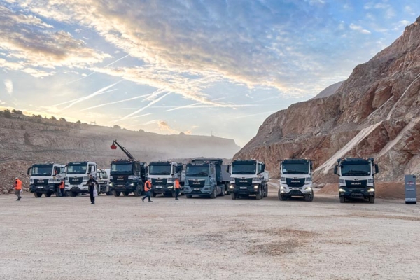 A la carrière Jean Lefèbvre Méditerranée, Man présente ses porteurs de la gamme TGS et TGX pour la construction. [©ACPresse]