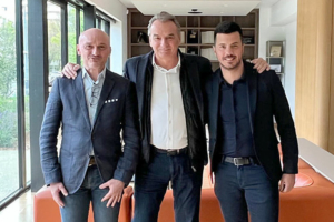 De gauche à droite : Eric Doublier, président de la commission formation de BTP Rhône, Norbert Fontanel, président de BTP Rhône, et Anthony Courtadon, président du GEIQ 69. [©BTP Rhône et Métropole]