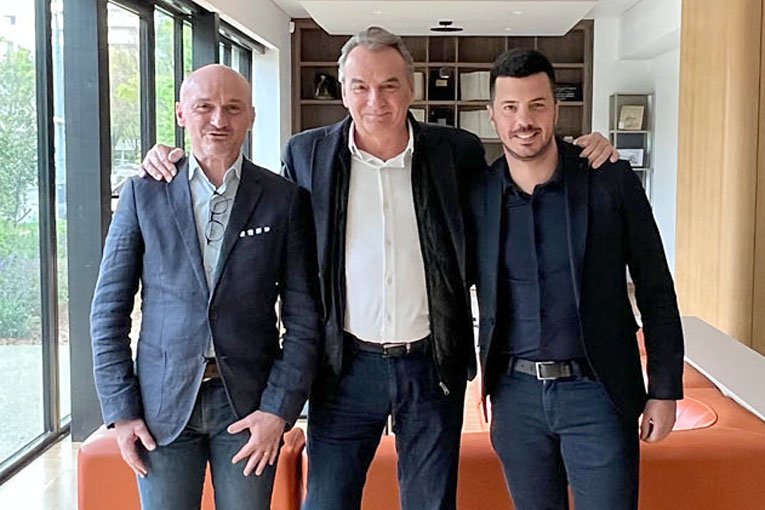 De gauche à droite : Eric Doublier, président de la commission formation de BTP Rhône, Norbert Fontanel, président de BTP Rhône, et Anthony Courtadon, président du GEIQ 69. [©BTP Rhône et Métropole]