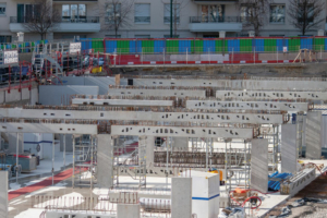 Chantier des futures halles du marché à Nogent-sur-Marne (94) [©Jordan Meheust/Vinci Construction]