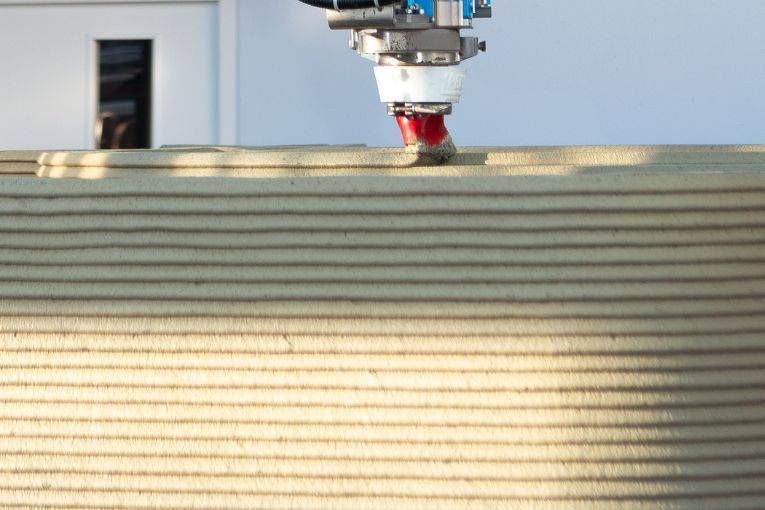 Les encres minérales d’impression sont des mortiers formulés pour être extrudés couche par couche. [©ACPresse]