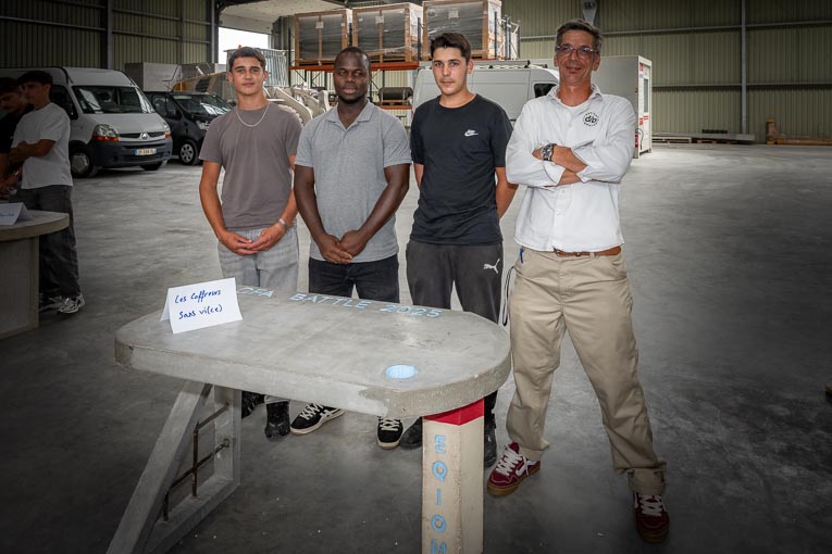 Equipe gagnante du prix Eqiom CFA niveau CAP.