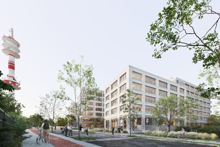 L’ensemble se compose de 4 bâtiments, pour une surface totale de bureaux de 21 280 m².[©Jeudi.Wang]