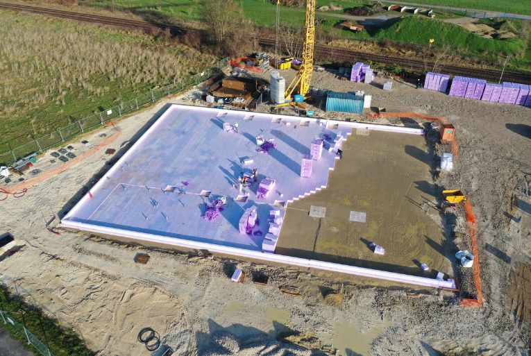 Gymnase passif de Val-de-Vesle, un chantier de Jackodur. [©Jackodur]