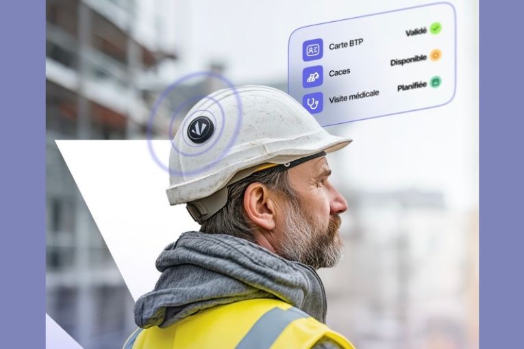 Notex a développé un badge NFC qui permet, en un simple scan, d’accéder aux informations médicales essentielles d’un employé. [©Notex]