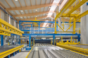 Carrousel pour la préfabrication de produits en béton. [©Ebawe]