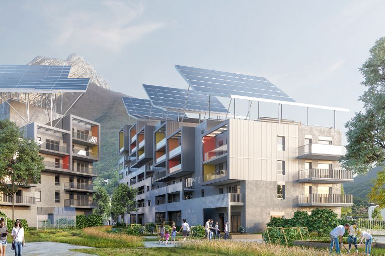 Programme ABC à Grenoble, vue coté jardin. [©Valode & Pistre]